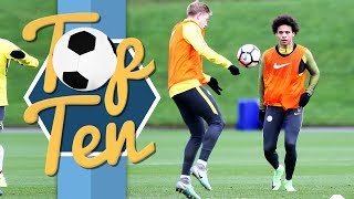 AMAZING TRAINING GOALS  Top 10 Man City Training Ground Goals 201617 [upl. by Kerk922]