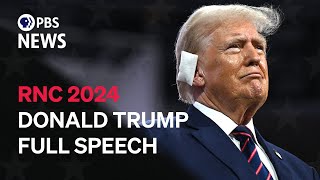 WATCH LIVE Donald Trumps full speech at 2024 Republican National Convention  2024 RNC Night 4 [upl. by Ravid293]