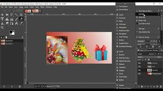Thực hành Gimp Tạo thiệp chúc mừng ghép và tách nền ảnh [upl. by Elrae]