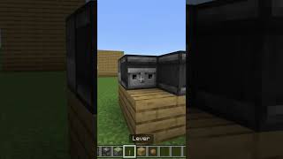 How to make an easy machine gun minecraft gaming shorts minecraftredstone tutorial [upl. by Ibby150]