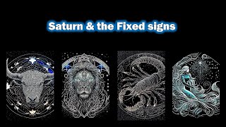 Saturn in the Fixed signs [upl. by Frere]