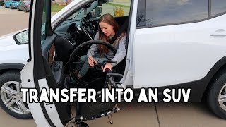 Paraplegic SUV transfer and wheelchair breakdown [upl. by Rabin657]