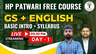 HP Patwari FREE Course  GS  English  Basic Intro  Syllabus  Day 1  By Gaurav Sir amp Yogesh Sir [upl. by Hsatan698]