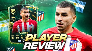 85 EVOLUTIONS quotPOWER SHOOTERquot CORREA PLAYER REVIEW  EAFC 24 ULTIMATE TEAM [upl. by Ecyarg911]