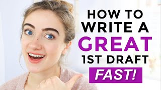 How to Write FASTER First Drafts Without Rushing 5 HACKS for NaNoWriMo [upl. by Weinman]