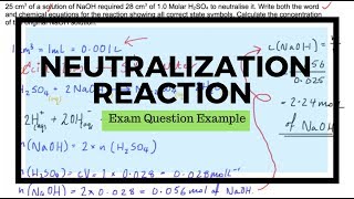 Neutralisation Reaction  Finding Final Concentration [upl. by Solley]