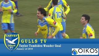 West Ham Uniteds Taylor Tombides Scores Wonder Goal for Canvey Island vs Bury Town  01 Jan 2015 [upl. by Gilbertson]