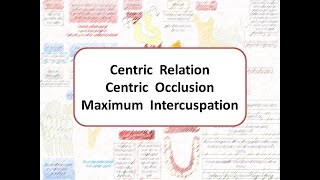 Concepts of Occlusion Centric Relation Centric Occlusion Maximum Intercuspation [upl. by Lanta]