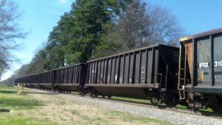 CSX W96505 at North End Waxhaw with an ex SP AC4400CW [upl. by Viridis304]