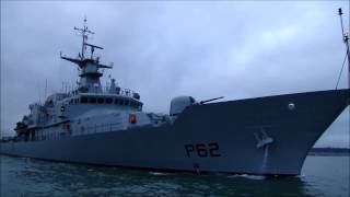 LÉ James Joyce leaves Appledore 02072015 [upl. by Cressler]