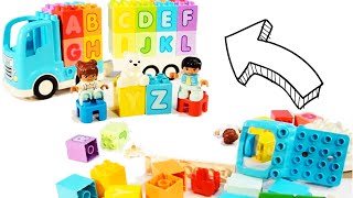 LEGO Duplo Alphabet Truck 10915 toy unboxing and building [upl. by Erfert]