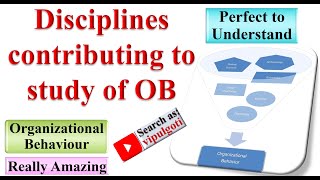 Disciplines contributing in OB OB3 OrganisationalBehaviour OB [upl. by Almira]