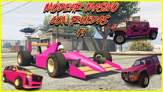 💥COMO MODEAR CUALQUIER CARRO 🚘CON RUEDAS DE FORMULA 🏎️ F1 GTA5 ONLINE ALLCONSOLAS [upl. by Vevine]