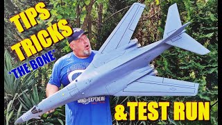 THE BONE B1B Lancer 70mm EDF RC jet bomber TIPS TRICKS TEST RUN [upl. by Hoem]