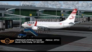 Prepar3D  AtaturkLTBA  Henri CoandaLROP  PMDG 738 NGX [upl. by Nerland]