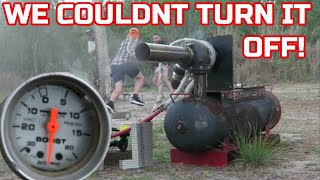 Insane turbo barrel makes 30 psi boost on FIREWOOD [upl. by Bello]