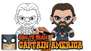 How to Draw Captain America  The Avengers Infinity War [upl. by Dorelle]