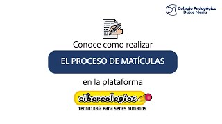 Colegio Pedagógico Dulce María  Tutorial proceso de matricula estudiantes antiguos [upl. by Milore]