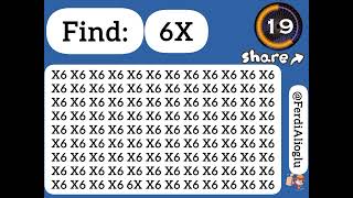 How smart you are test  Find 6X under 20 sec [upl. by Sirak]