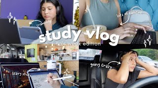 study vlog☕️ finals week cramming lots of caffeine [upl. by Idoj]