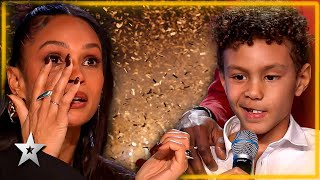 Dreams Come True BRAVE Young Boy Wins the Golden Buzzer in a HEARTBREAKING Audition [upl. by Spillihp]