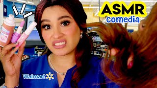 💵 LA CAJERA ANTIPÁTICA 🤡 de WALMART 😱 JUEGA con tu CABELLO I Ges ASMR [upl. by Filmore]