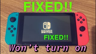 Nintendo Switch won’t turn on or charge doesn’t work HOW TO FIX TURN IT BACK ON [upl. by Nafets48]