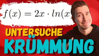 KRÜMMUNG einer LOGARITHMUSFUNKTION  KURVENDISKUSSION Logarithmusfunktion [upl. by Aicnatsnoc337]