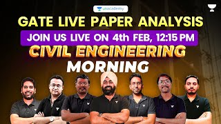 Gate 2024 Live Paper Analysis  Civil Engineering [upl. by Oconnor]