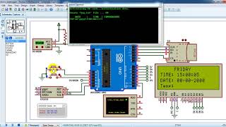 Arduino SD card temperature data logger Proteus simulation [upl. by Tirrej]