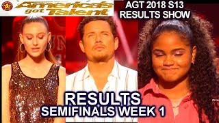 RESULTS SemiFinals 1 Michael Ketterer Amanda Mena Makayla Phillips Americas Got Talent 2018 AGT [upl. by Lladnar]