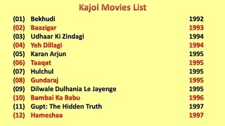 Kajol Movies List [upl. by Derfliw]