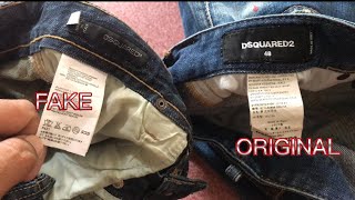 Dsquared2 FAKE vs ORIGINAL jeans viral [upl. by Yelsgnik]