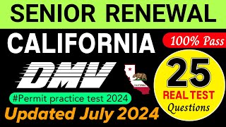 DMV Senior Written Test in California  DMV Senior Written Test  Updated July 2024 [upl. by Goddord91]