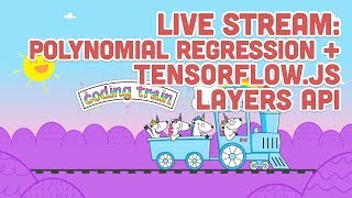 Live Stream 140 Polynomial Regression  TensorFlowjs layers API [upl. by Livvi681]