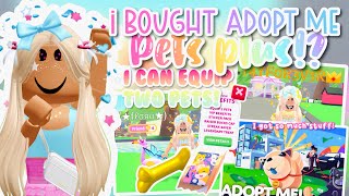 I BOUGHT ADOPT ME PET PLUS  I CAN EQUIP 2 PETS  😱💞 [upl. by Phyllis918]