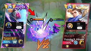 TYRANT VS YUZUKE quotIN HIGH RANKED GAMEquot GLOBAL ALPHA VS GLOBAL ALUCARD  NOT CLICKED BAIT🔥 [upl. by Ahserkal]