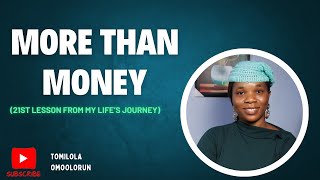 More than money  Lesson 21 [upl. by Wycoff]