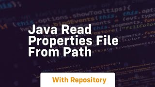 java read properties file from path [upl. by Bensky]