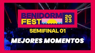 Mejores momentos de la PRIMERA SEMIFINAL  Benidorm Fest 2023 [upl. by Katushka]