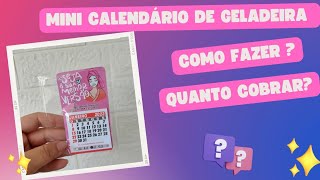 Como fazer mini Calendário de geladeira precificação [upl. by Georgette]