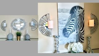 Diy Quick and Easy Wall Decor Set of Mirror  Wall Sconces Simple and Inexpensive [upl. by Eintruok614]