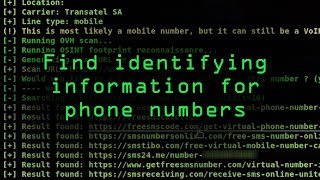 Find Information from a Phone Number Using OSINT Tools Tutorial [upl. by Eliathas]