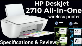 HP Deskjet 2710 AllinOne wireless Printer Full specifications and Review [upl. by Hanson]