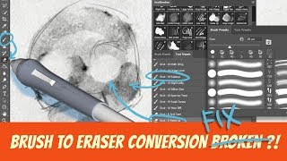 How to Convert a Photoshop Brush to an Eraser in photoshop CC V19 [upl. by Nyltiak]