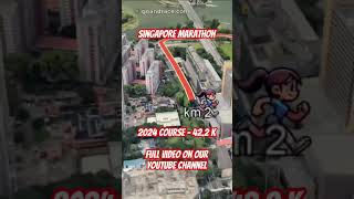 Singapore Marathon 2024 fly over the marathon course Video of the race path [upl. by Rimaj959]