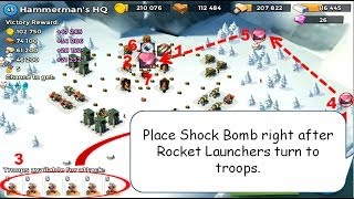 Boom BeachAttack 7Hammermans HQ Level 45 [upl. by Marne]