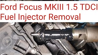 Ford Focus MKIII 15 TDCI Fuel Injector Removal [upl. by Espy373]