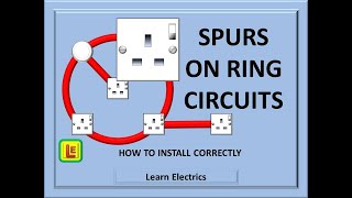 SPUR ON RING CIRCUIT Learn about connecting spurs to an electrical socket ring circuit [upl. by Yzeerb]