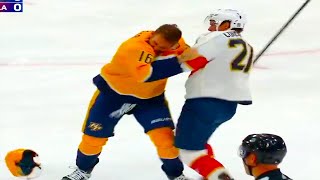 Nick Cousins Jason Zucker Fight FULL CLIP Panthers vs Predators  NHL Highlights [upl. by Borer]